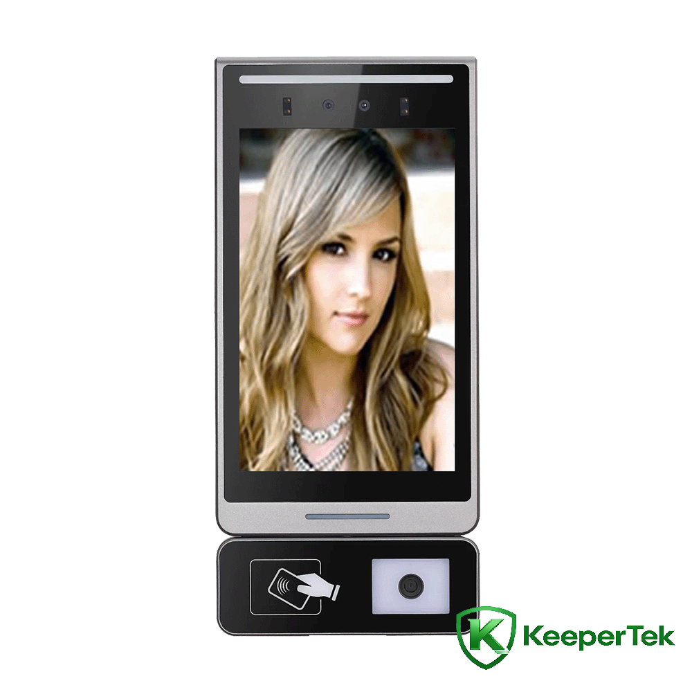 8 дюймлы йөз тану QR код картасы KT-FR015 машинасын сөртү